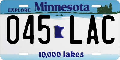 MN license plate 045LAC