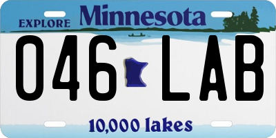 MN license plate 046LAB