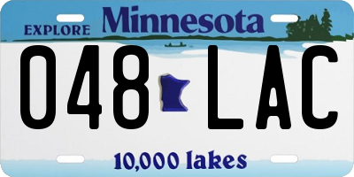 MN license plate 048LAC