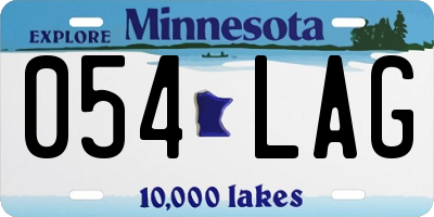 MN license plate 054LAG