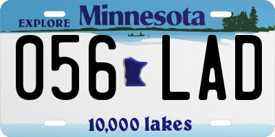MN license plate 056LAD