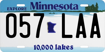 MN license plate 057LAA