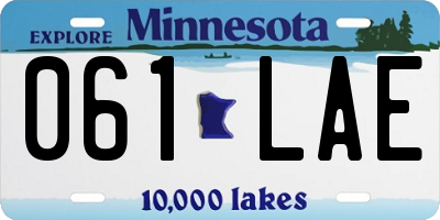 MN license plate 061LAE
