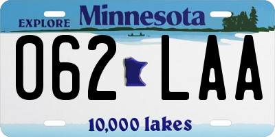 MN license plate 062LAA
