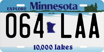 MN license plate 064LAA
