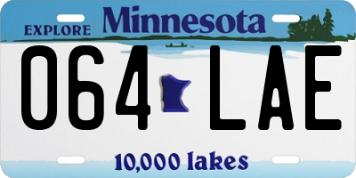 MN license plate 064LAE