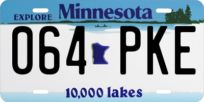MN license plate 064PKE