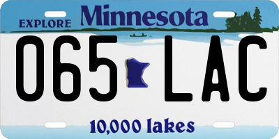 MN license plate 065LAC