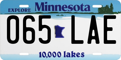 MN license plate 065LAE
