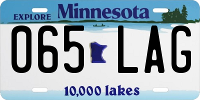 MN license plate 065LAG
