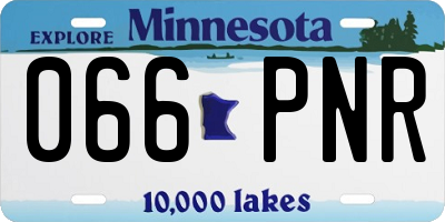 MN license plate 066PNR