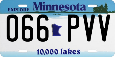 MN license plate 066PVV