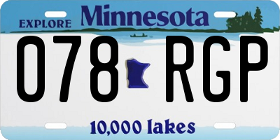 MN license plate 078RGP