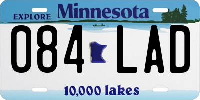 MN license plate 084LAD