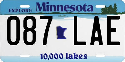 MN license plate 087LAE