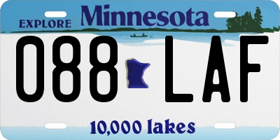 MN license plate 088LAF