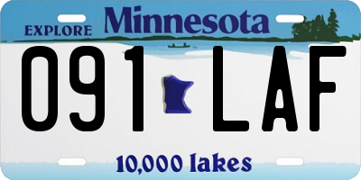 MN license plate 091LAF