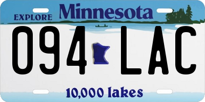 MN license plate 094LAC