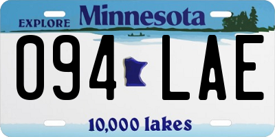 MN license plate 094LAE