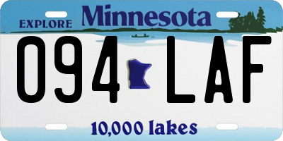 MN license plate 094LAF