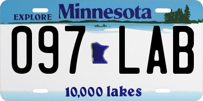MN license plate 097LAB