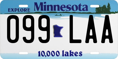 MN license plate 099LAA