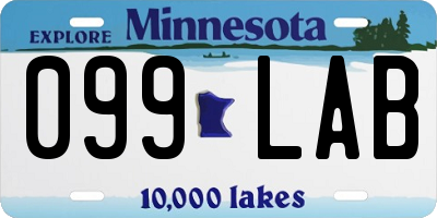 MN license plate 099LAB