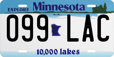 MN license plate 099LAC