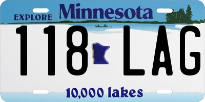 MN license plate 118LAG