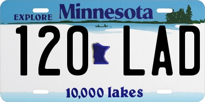 MN license plate 120LAD