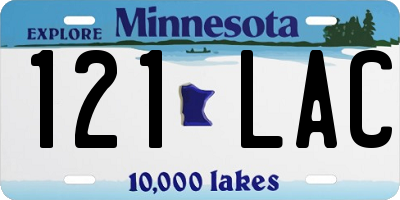 MN license plate 121LAC
