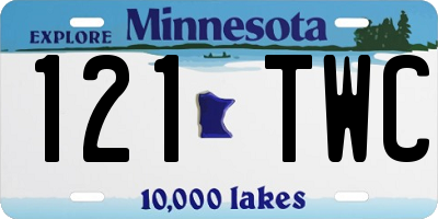 MN license plate 121TWC