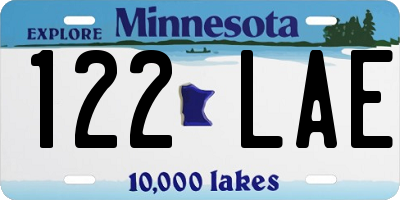 MN license plate 122LAE