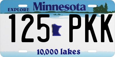 MN license plate 125PKK