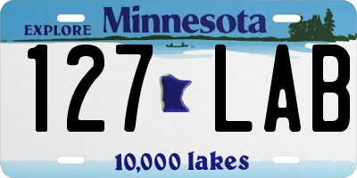 MN license plate 127LAB