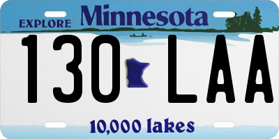 MN license plate 130LAA