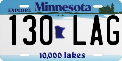 MN license plate 130LAG
