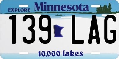 MN license plate 139LAG