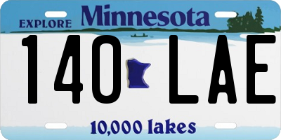 MN license plate 140LAE