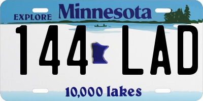 MN license plate 144LAD