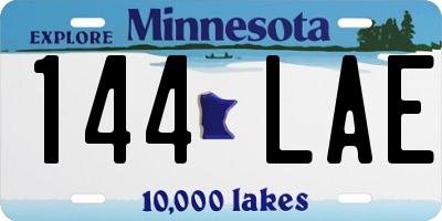 MN license plate 144LAE