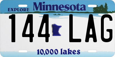 MN license plate 144LAG
