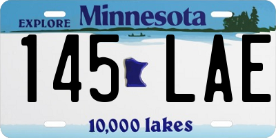 MN license plate 145LAE