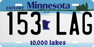 MN license plate 153LAG