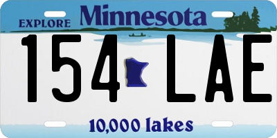 MN license plate 154LAE