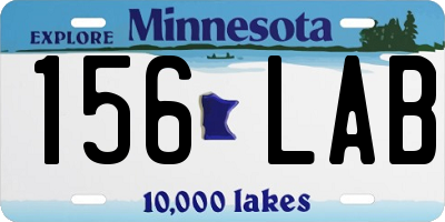 MN license plate 156LAB
