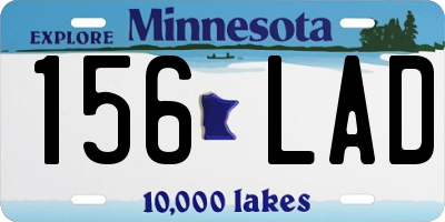 MN license plate 156LAD