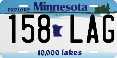 MN license plate 158LAG