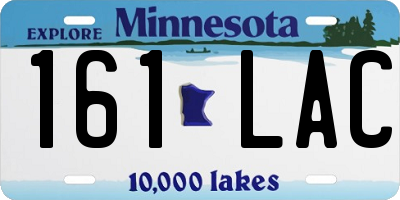 MN license plate 161LAC