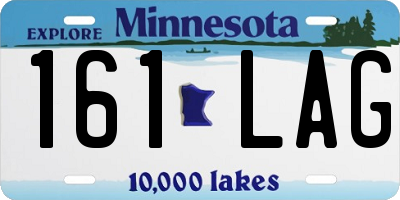 MN license plate 161LAG
